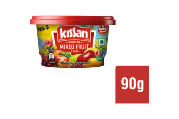 Kissan Mixed Fruit Jam, 90 g Box