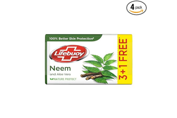 Lifebuoy Neem Soap, 125 g (Pack of 4)