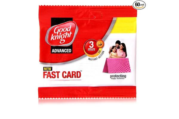 Good Knight Advanced Fast Card - 10 Units - Pack of 60