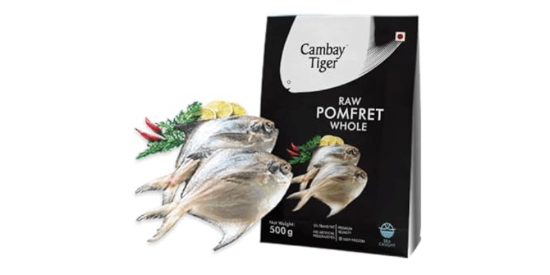 Cambay Tiger Pomfret Whole 500 g