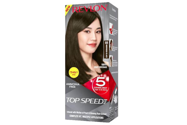 Revlon Top Speed Hair Color, Brownish Black