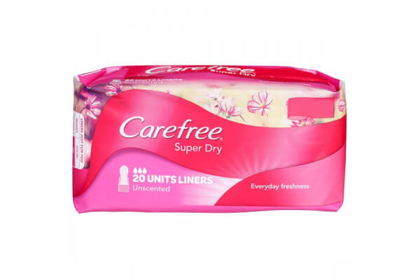Carefree Panty Liners - Super Dry, 20 pcs