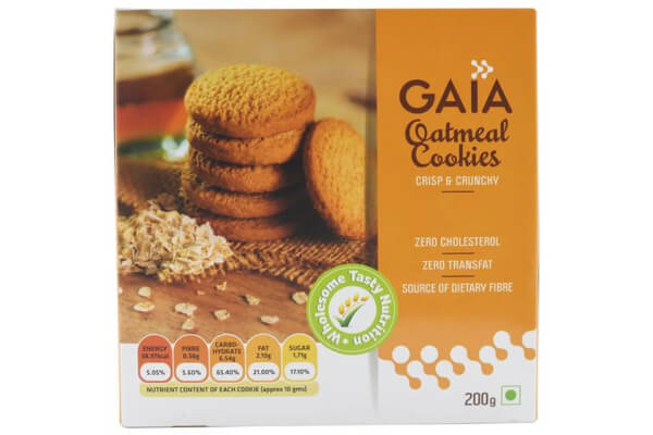 Gaia Oatmal Cookies 200g