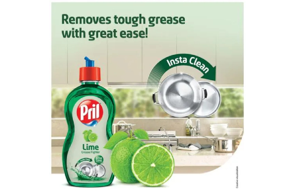 Pril Dishwash Liquid Gel - Lime, 425 ml