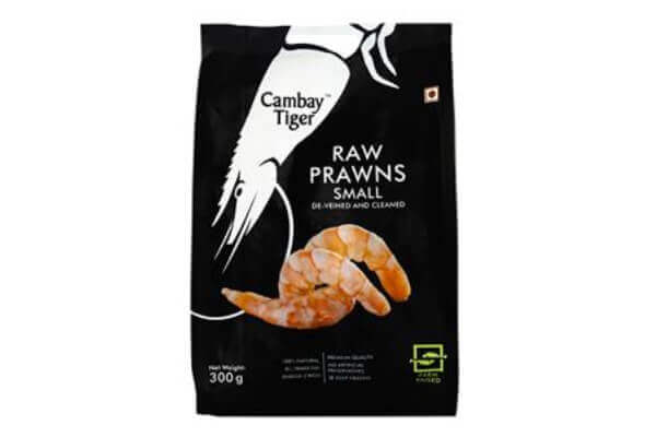 Cambay Tiger Raw Prawns Small 300gm