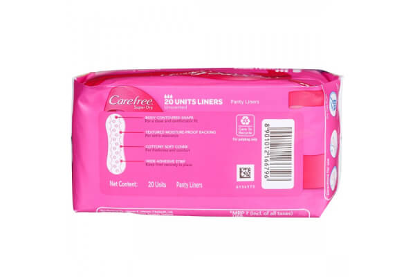 Carefree Panty Liners - Super Dry, 20 pcs