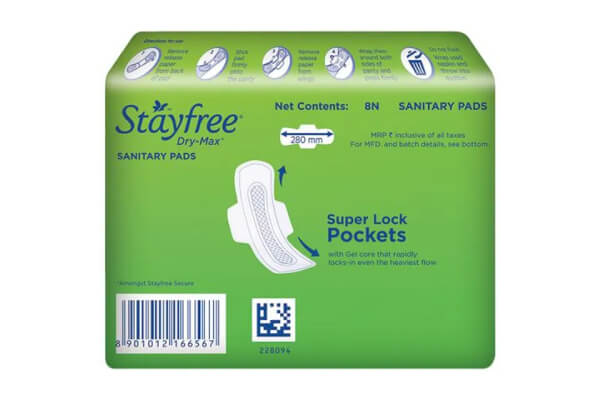 STAYFREE DRY MAX 8 pads